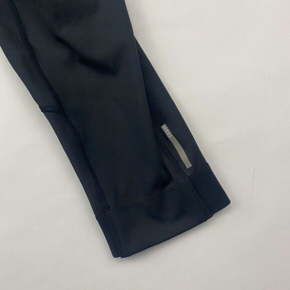 REI Co-Op Black Padded Capri Cycling Pants Sz S Side Pocket Compression Stretch - Picture 10 of 11